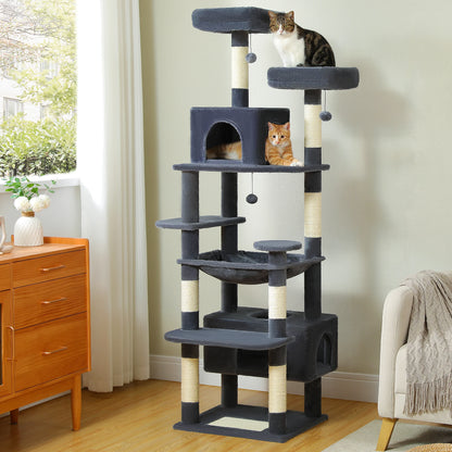 Large Indoor Cat Tree & Tower – Scratching Posts & Hammocks
