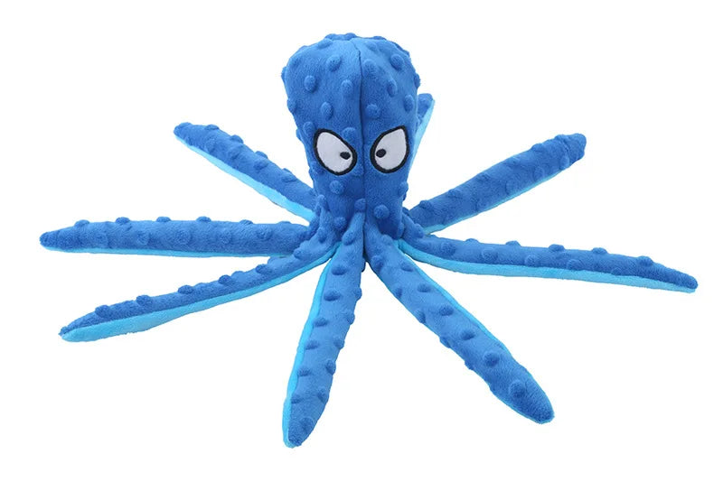 Plush Octopus Dog Toy – Interactive Squeaky Chew Toy
