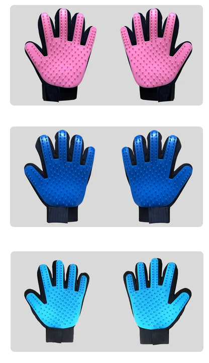 Pet Grooming Glove – Hair Remover & Massage Brush (6 Colors