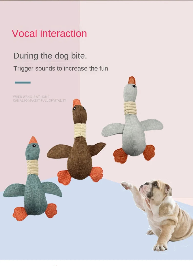 Wild Goose Plush Toy – Squeaky & Bite-Resistant