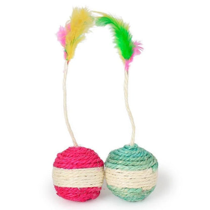 Sisal Scratching Cat Ball – Interactive Kitten Toy
