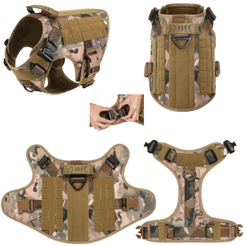 Tactical Dog Harness & Leash Set – Military Style