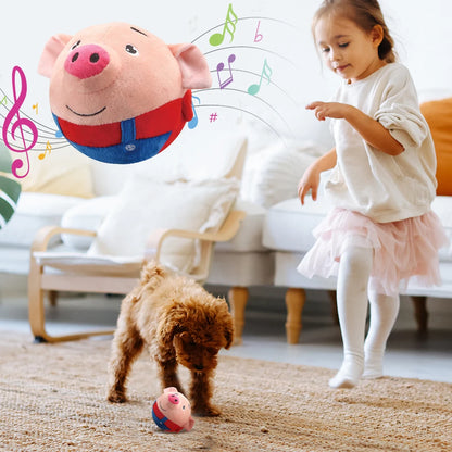 Plush Automatic Bouncing Squeaky Toy – Self-Moving