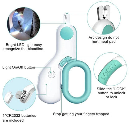 LED Pet Nail Clipper – Dog & Cat Claw Trimmer