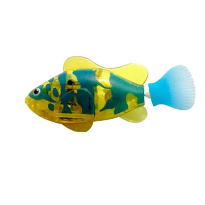LED Robot Fish Cat Toy – Interactive Swimming Light-Up