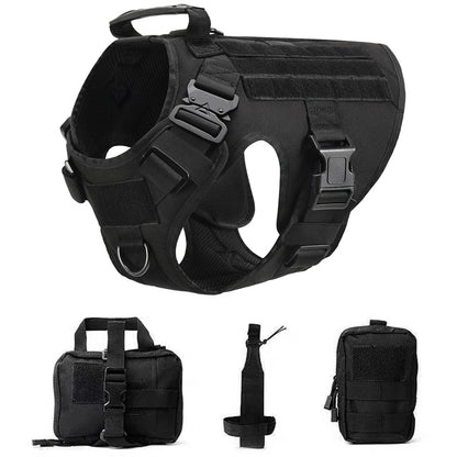 Tactical Dog Harness & Leash Set – Military Style
