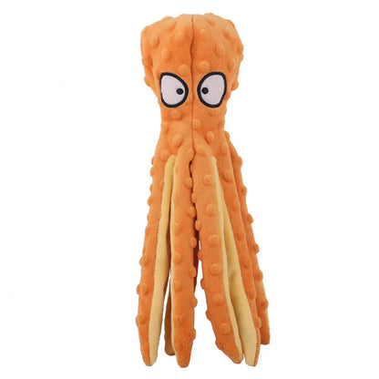 Plush Octopus Dog Toy – Interactive Squeaky Chew Toy