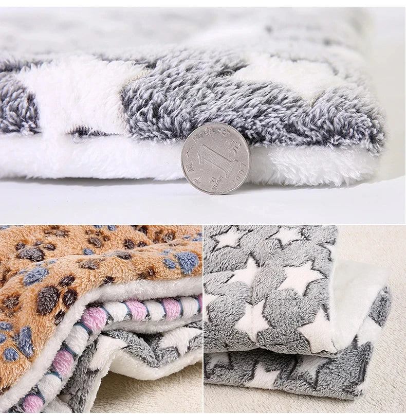 Flannel Pet Sleeping Mat – Cozy Dog & Cat Bed
