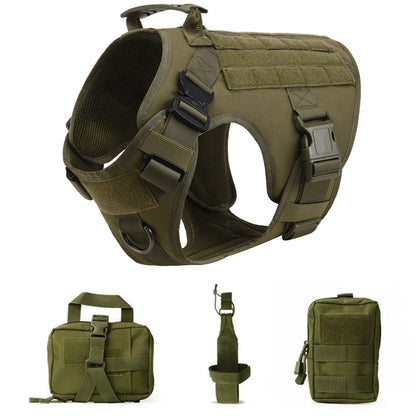 Tactical Dog Harness & Leash Set – Military Style