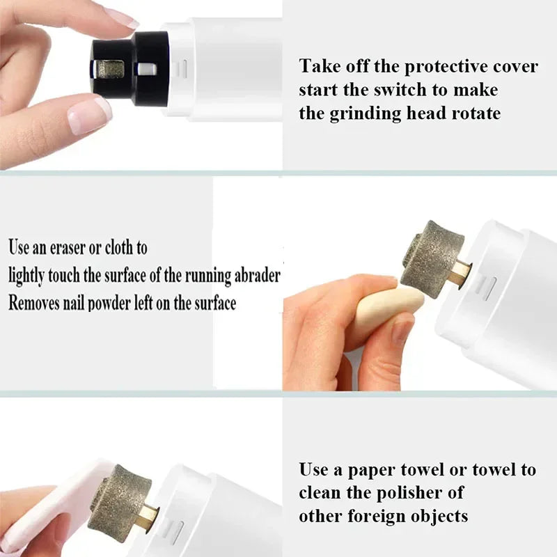 Electric Rechargeable Pet Nail Clipper – LED & Quiet Operation