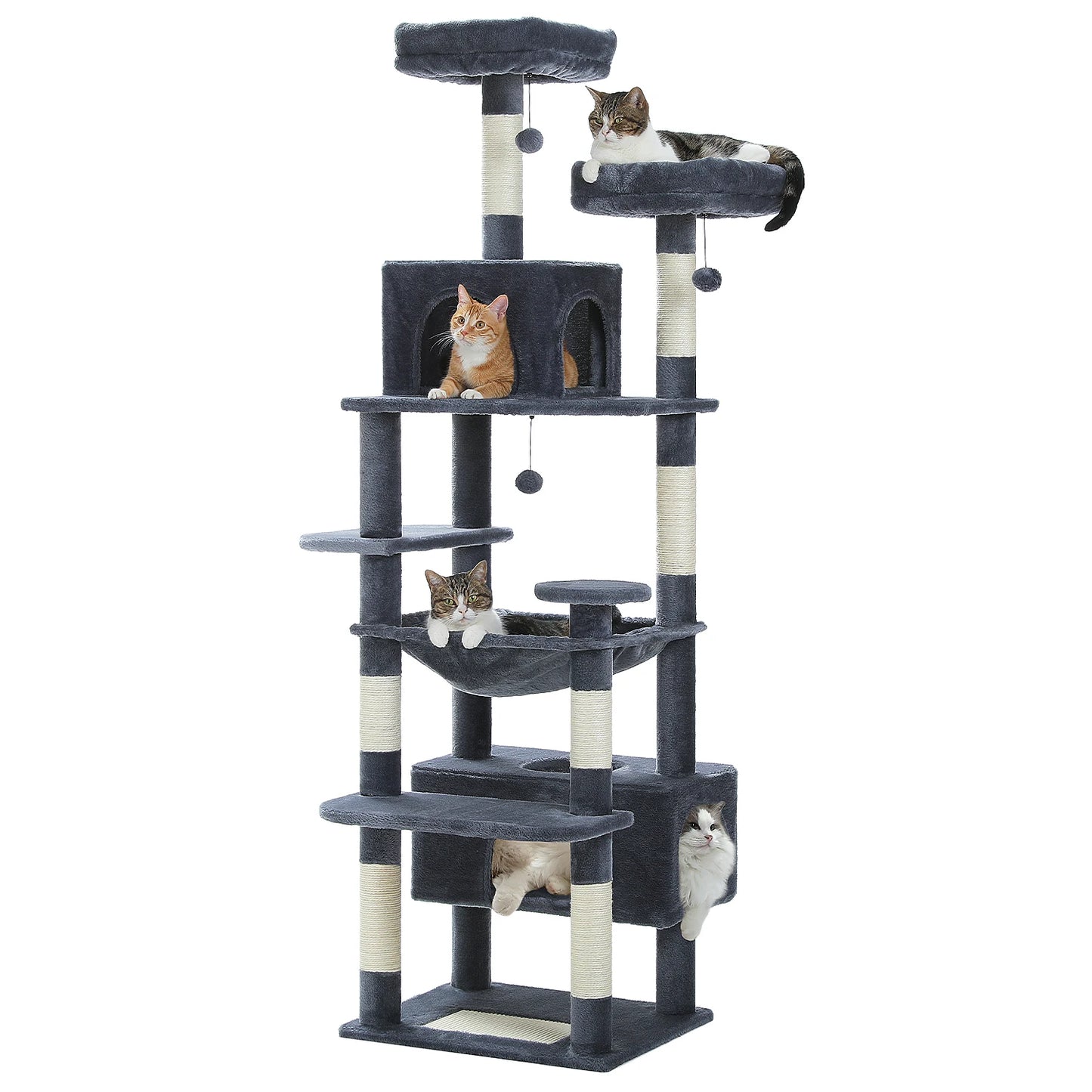 Large Indoor Cat Tree & Tower – Scratching Posts & Hammocks