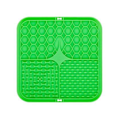 Silicone Pet Licking Pad – Slow Feeder with Suction Cup