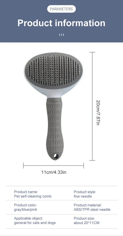 Long-Hair Pet Hair Remover Brush – Dog & Cat Grooming