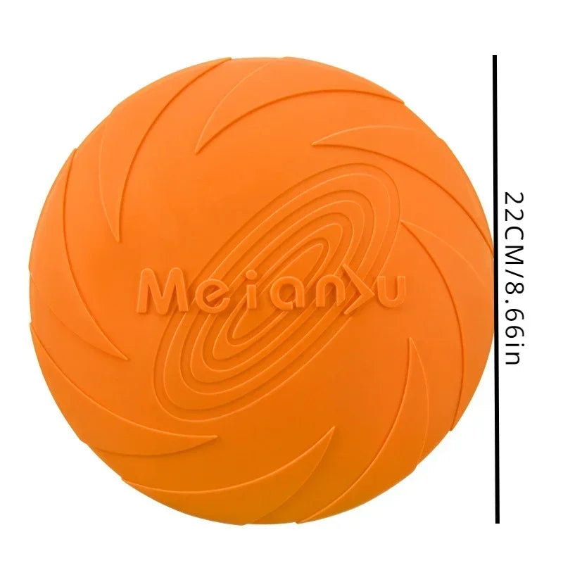 Multicolor Silicone Dog Frisbee – Interactive Flying Disc Toy