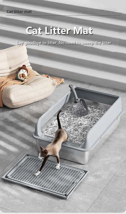Waterproof Double-Layer Cat Litter Mat – Non-Slip & Easy Clean