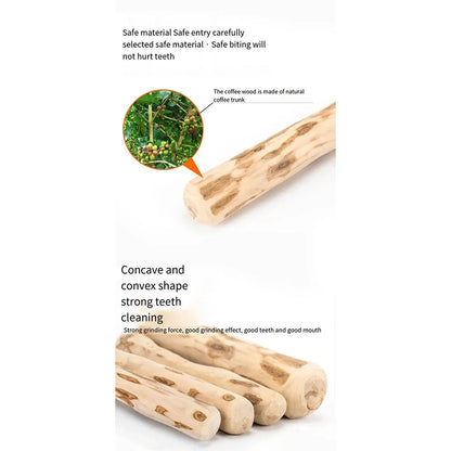 Coffee Wooden Dog Chew Stick – Dental Relief Toy