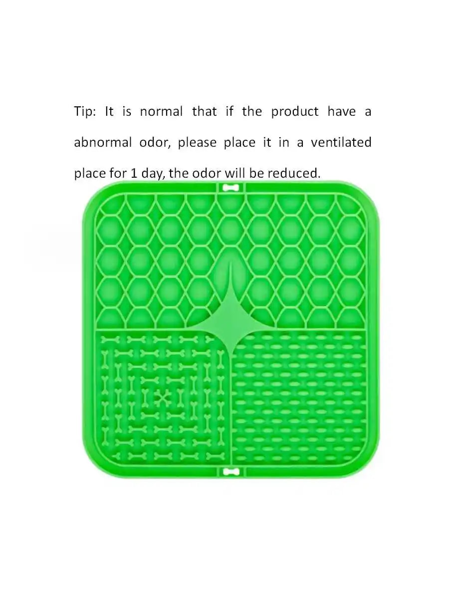 Silicone Pet Licking Pad – Slow Feeder with Suction Cup