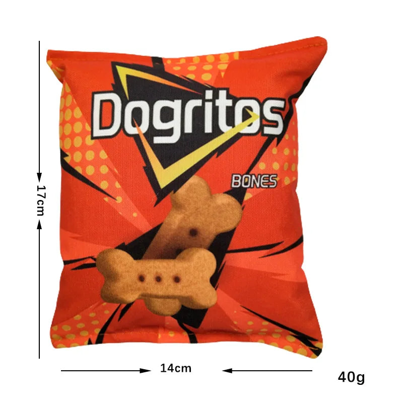 Crisps Plush Dog Toy – Interactive Chew & Teething Toy