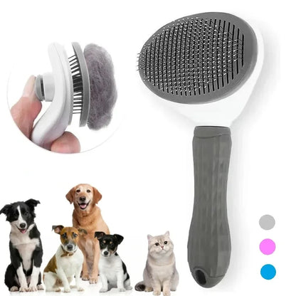 Self-Cleaning Pet Hair Remover Brush – Dog & Cat Grooming Tool