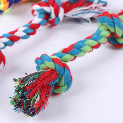 Cotton Rope Knot Dog Toy – Durable Chew & Teething Toy