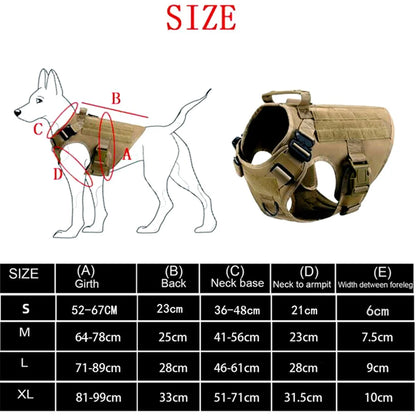 Tactical Dog Harness & Leash Set – Military Style