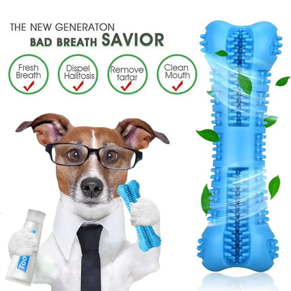 Soft Rubber Dog Chew Toy – Toothbrush & Training Stick