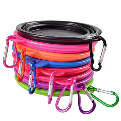 Collapsible Silicone Pet Bowl – Portable Travel Feeder