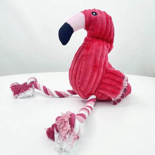 Animal-Shaped Plush Dog Toy – Squeaky Chew Toy