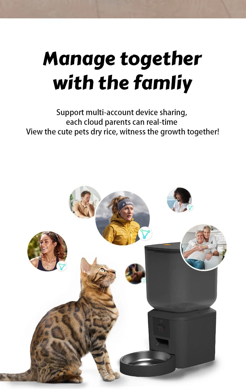 8L Smart Automatic Cat Feeder with Camera & WiFi