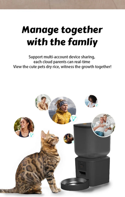 8L Smart Automatic Cat Feeder with Camera & WiFi
