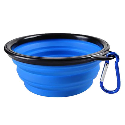 Collapsible Silicone Pet Bowl – Portable Travel Feeder
