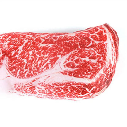 Simulation Squeaky Bone Dog Toy – Steak