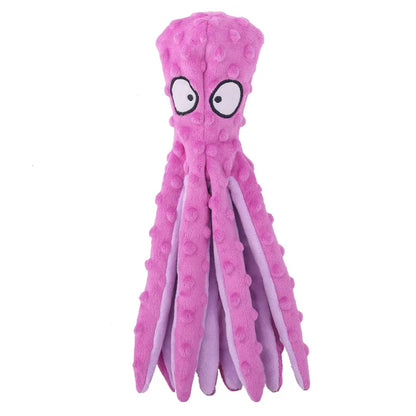 Plush Octopus Dog Toy – Interactive Squeaky Chew Toy