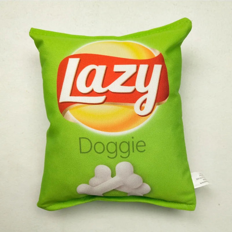 Crisps Plush Dog Toy – Interactive Chew & Teething Toy