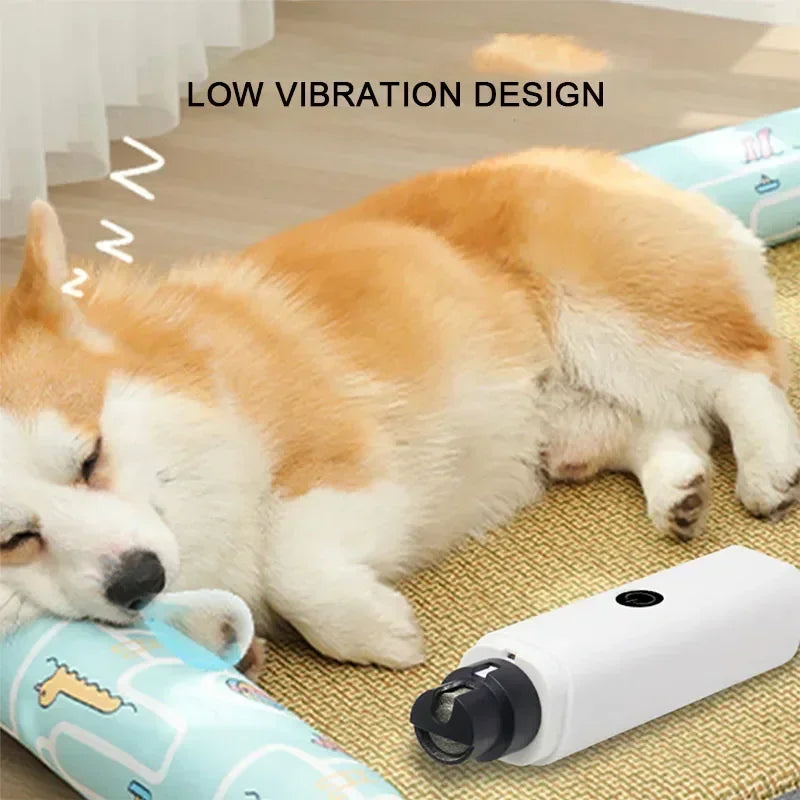 Electric Rechargeable Pet Nail Clipper – LED & Quiet Operation