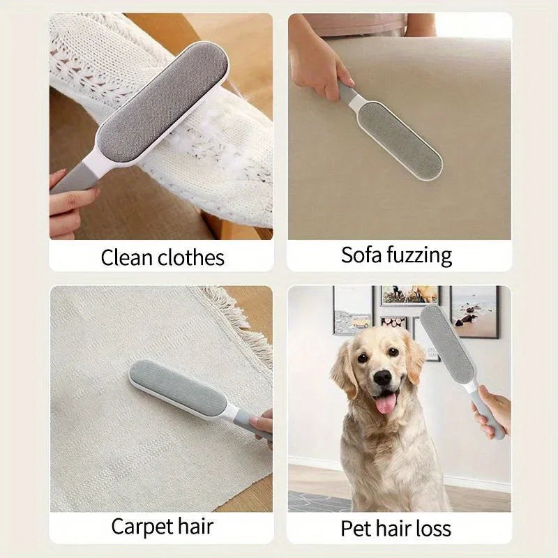 Double-Sided Pet Hair Remover Brush – Electrostatic Lint Cleaner
