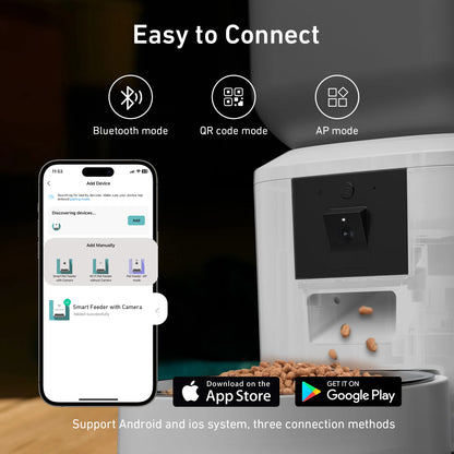 8L Smart Automatic Cat Feeder with Camera & WiFi