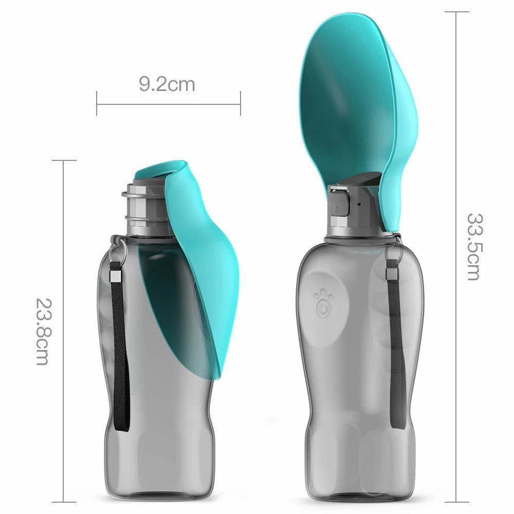 800ml Portable Dog Water Bottle – Travel Feeder