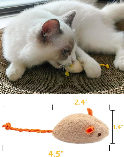 Catnip Mouse Toy – Interactive Faux Fur Catnip Mice (3–200pcs)