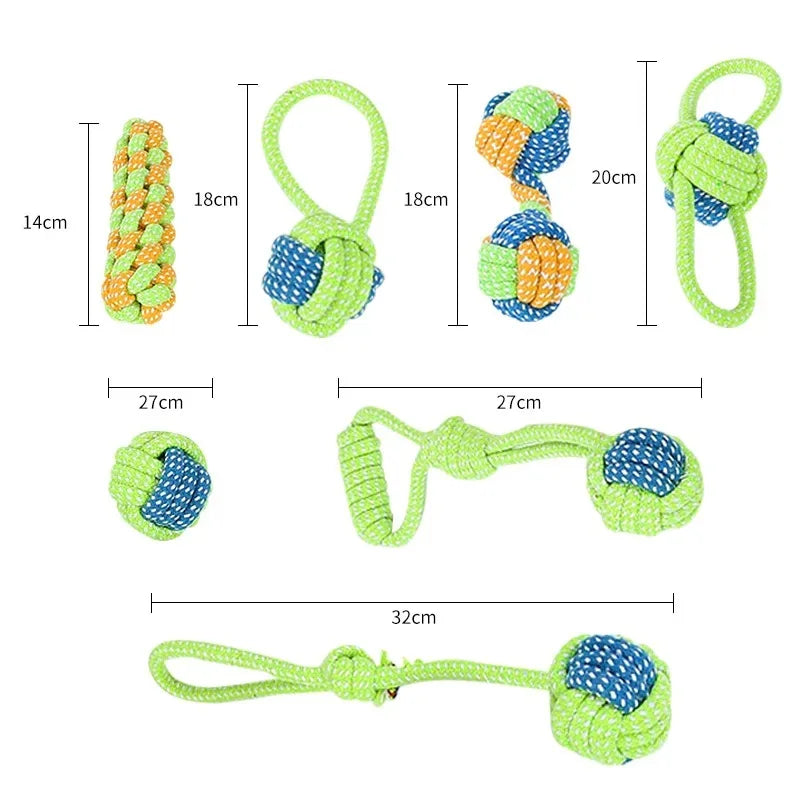 Interactive Cotton Rope Ball Dog Toy – Chew & Play