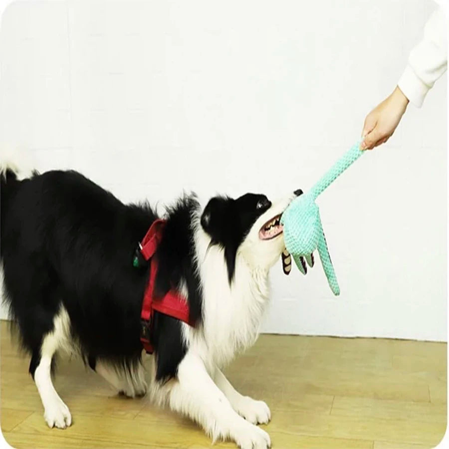 Plush Octopus Dog Toy – Interactive Squeaky Companion