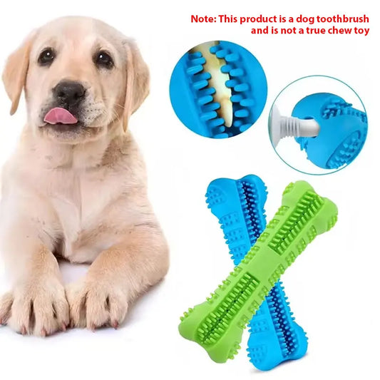 Soft Rubber Dog Chew Toy – Toothbrush & Training Stick