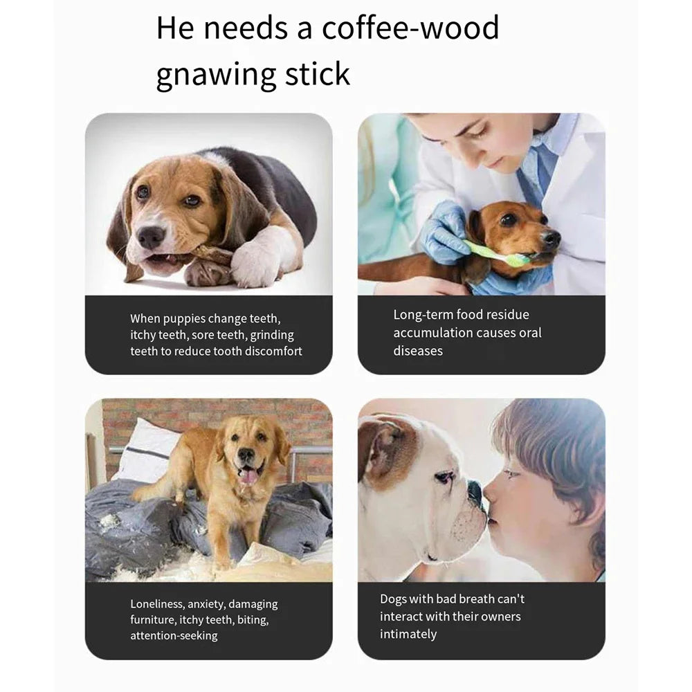 Coffee Wooden Dog Chew Stick – Dental Relief Toy