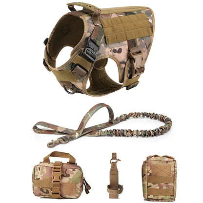 Tactical Dog Harness & Leash Set – Military Style