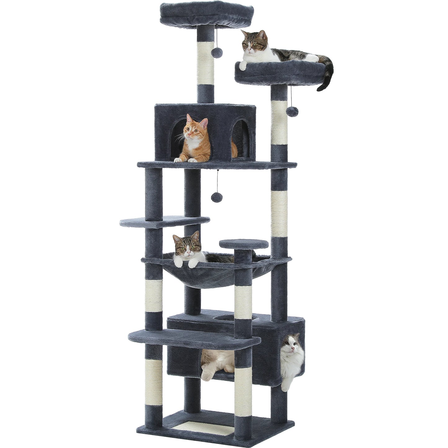 Large Indoor Cat Tree & Tower – Scratching Posts & Hammocks