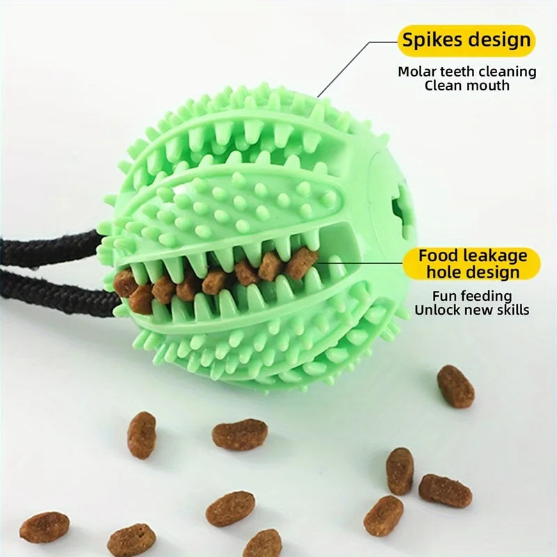 Interactive Suction Cup Dog Toy – Treat Dispensing & Sound Ball