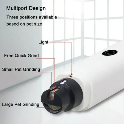 Electric Rechargeable Pet Nail Clipper – LED & Quiet Operation