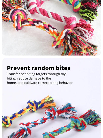 Cotton Rope Knot Dog Toy – Durable Chew & Teething Toy