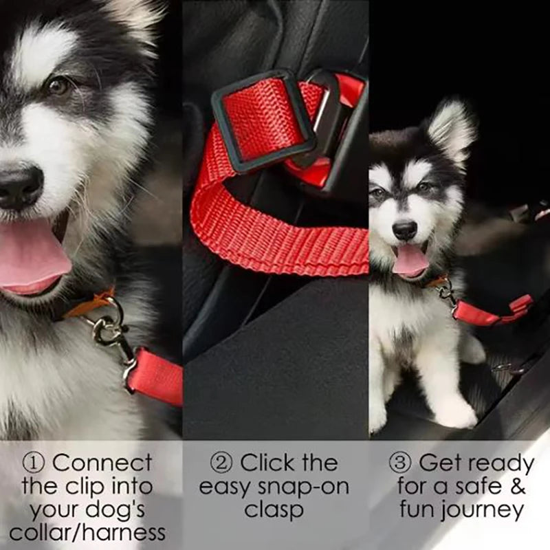 SafeRide™ Adjustable Dog Car Seat Belt Harness