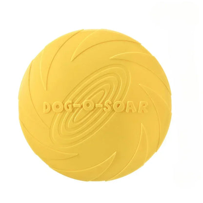 Multicolor Silicone Dog Frisbee – Interactive Flying Disc Toy